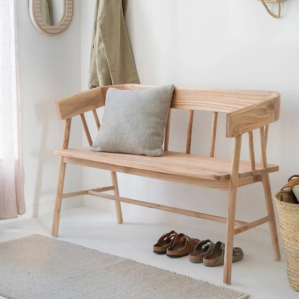 Banc en bois de teck brut June