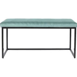 Banc en métal assise en velours Giulia