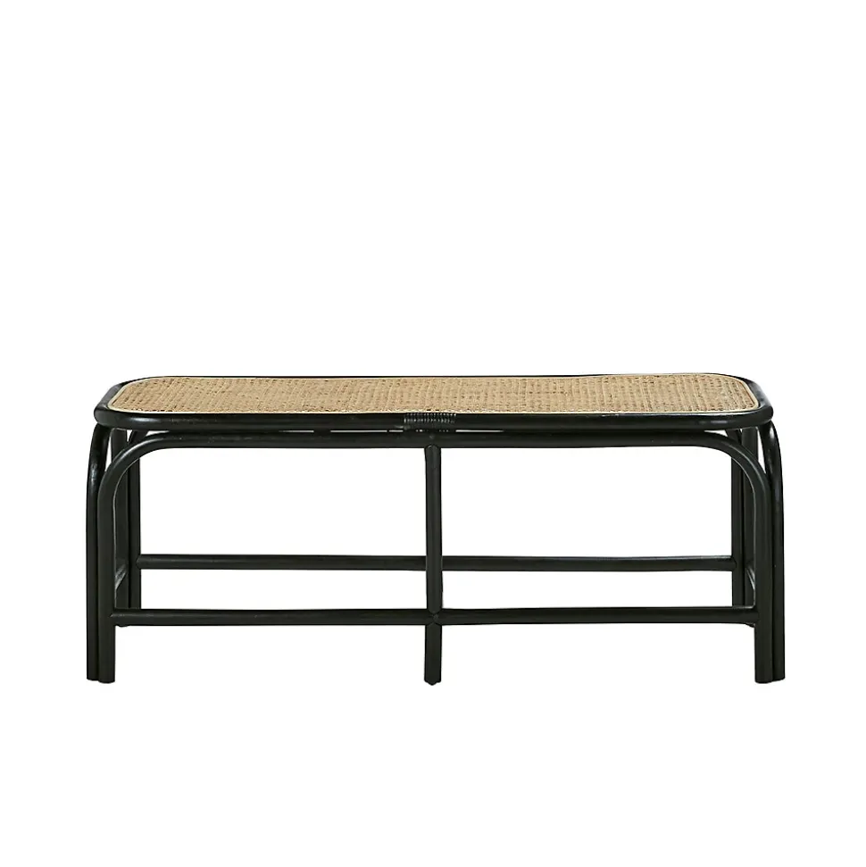 Banc en rotin et cannage 120 cm
