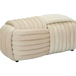 Banc en tissu Softy 90x45x45 cm - 90 x 45 x 45 Type: Banc et banquette