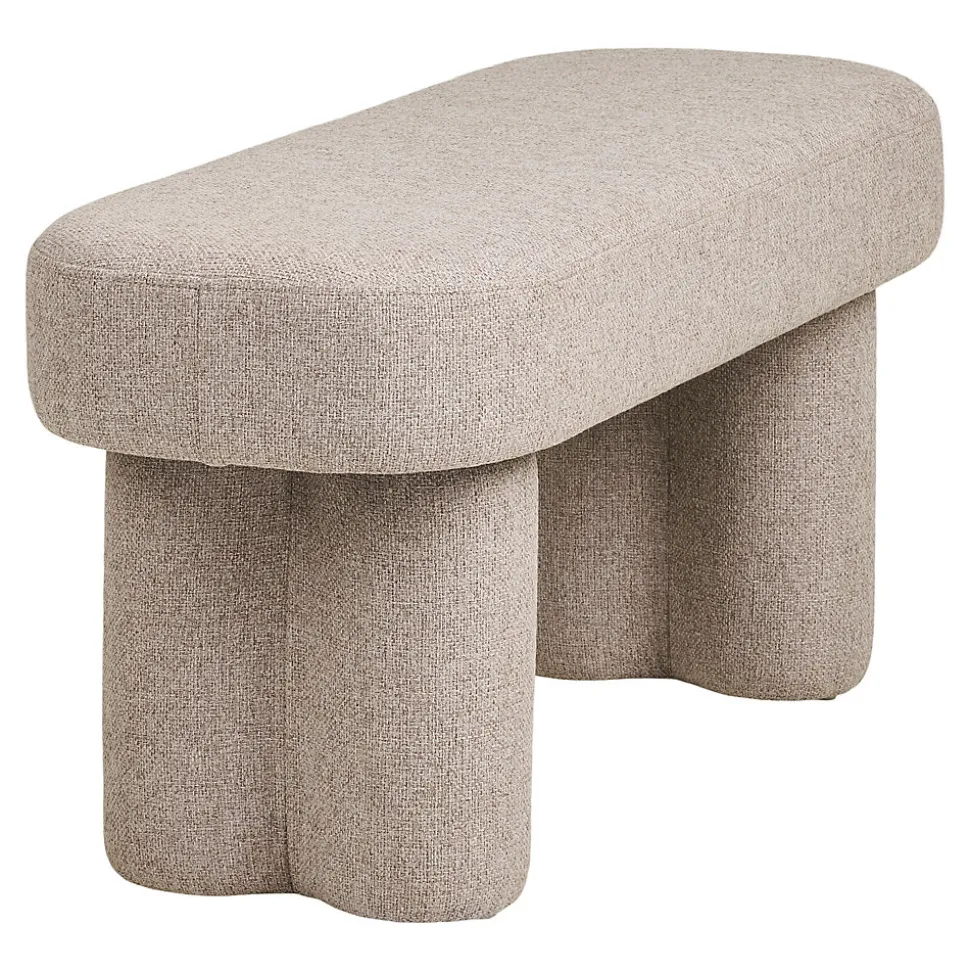 Banc HOUSE NORDIC Weston HN1088, 95 x 36 x 45 cm, sable. Acier, contreplaqué et tissu.