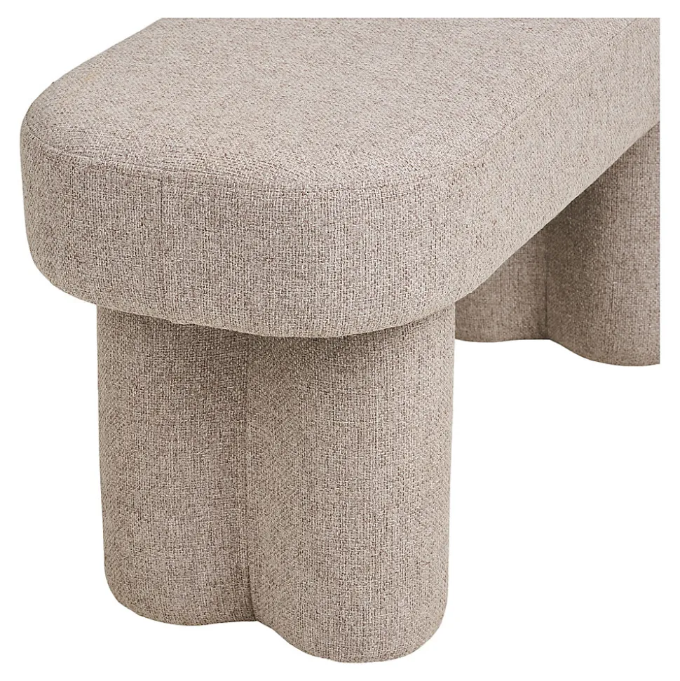 Banc HOUSE NORDIC Weston HN1088, 95 x 36 x 45 cm, sable. Acier, contreplaqué et tissu.