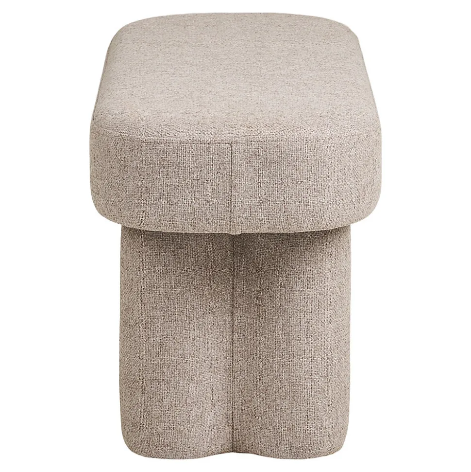 Banc HOUSE NORDIC Weston HN1088, 95 x 36 x 45 cm, sable. Acier, contreplaqué et tissu.