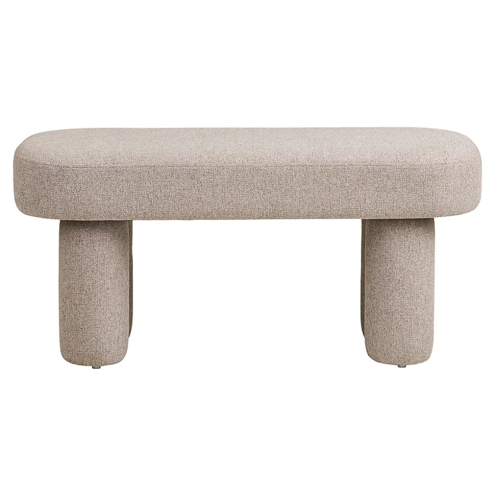 Banc HOUSE NORDIC Weston HN1088, 95 x 36 x 45 cm, sable. Acier, contreplaqué et tissu.