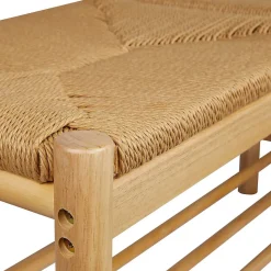 Banc Maesi hévéa beige 95x35cm - Atmosphera