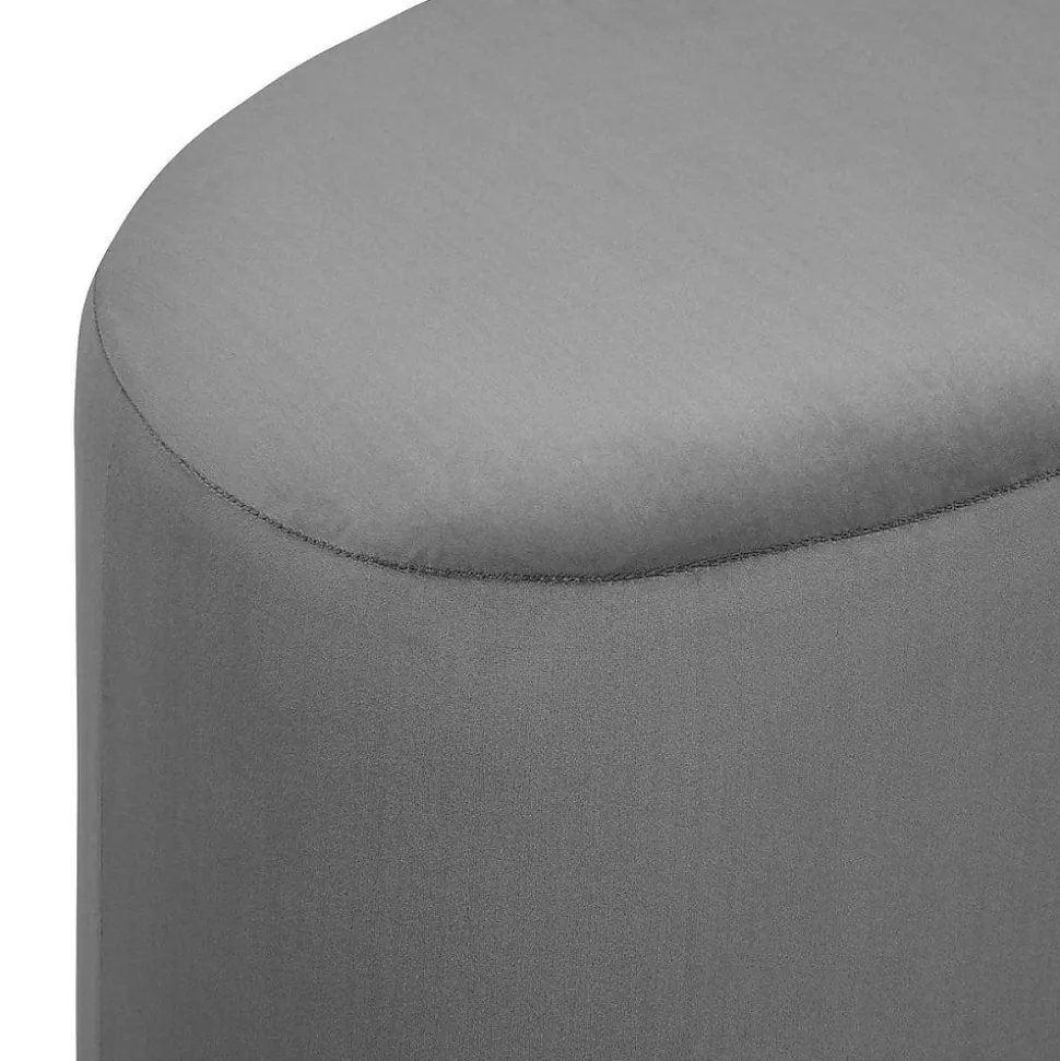Banc Malone en velours 98x51cm gris foncé - Atmosphera