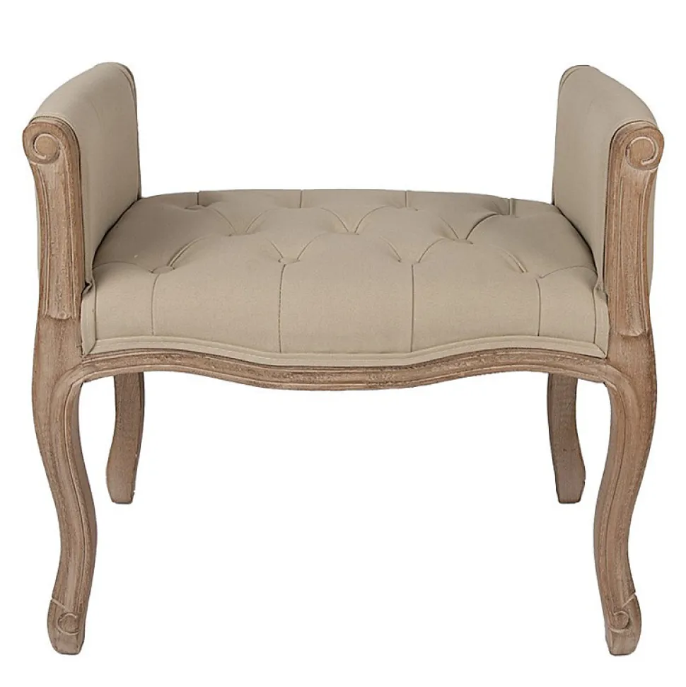 Banc marron beige bois 67x44x60cm