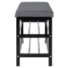 Banc Padova, Gris, Métal, 100x34x50 cm, Seven Design