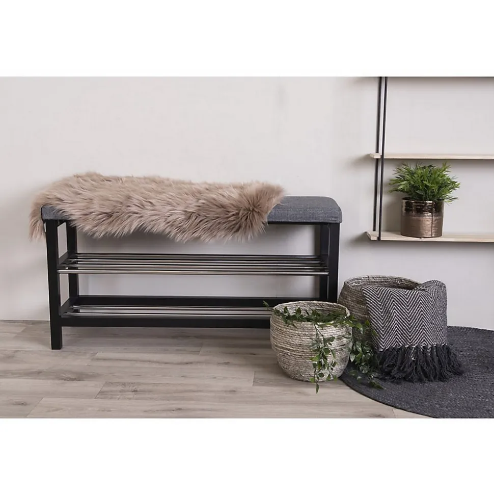Banc Padova, Gris, Métal, 100x34x50 cm, Seven Design