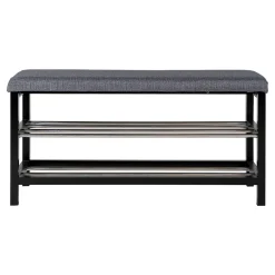 Banc Padova, Gris, Métal, 100x34x50 cm, Seven Design