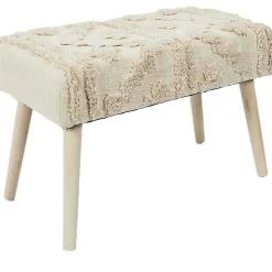 Banc pieds en pin Mirage - Blanc