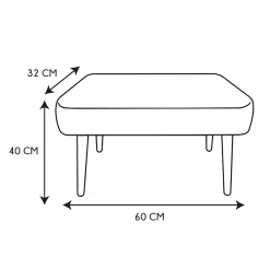 Banc pieds en pin Mirage - Blanc