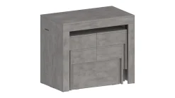 Banc Quedan, Lot de 2 Sièges pour table à manger, Bancs extensibles, 290x25h45 cm, Gris