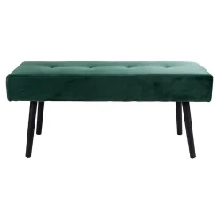 Banc Skiby, Vert, Velours, 35x100x44 cm, Seven Design