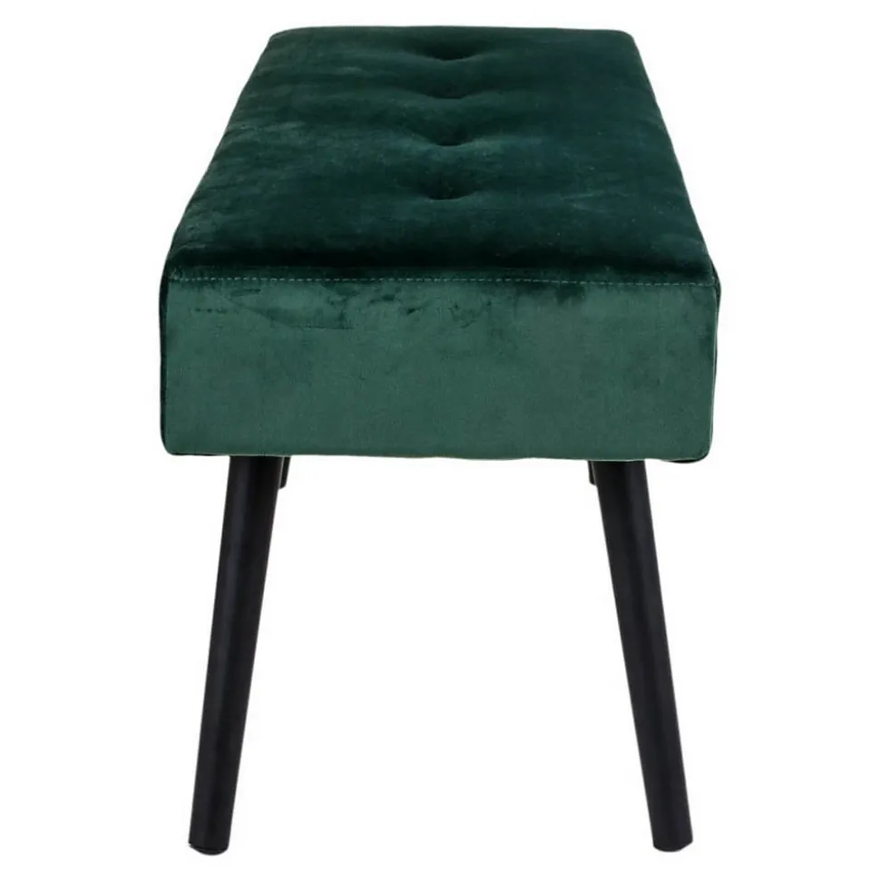 Banc Skiby, Vert, Velours, 35x100x44 cm, Seven Design