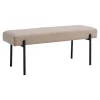 Banc Swindon en Pierre avec Pieds Noirs - 100 x 36 x 42,5 cm, Modèle HN1231