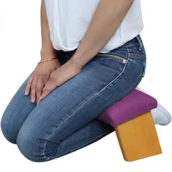 Banc, tabouret de méditation, yoga pliant en bois - Prune - Vivezen