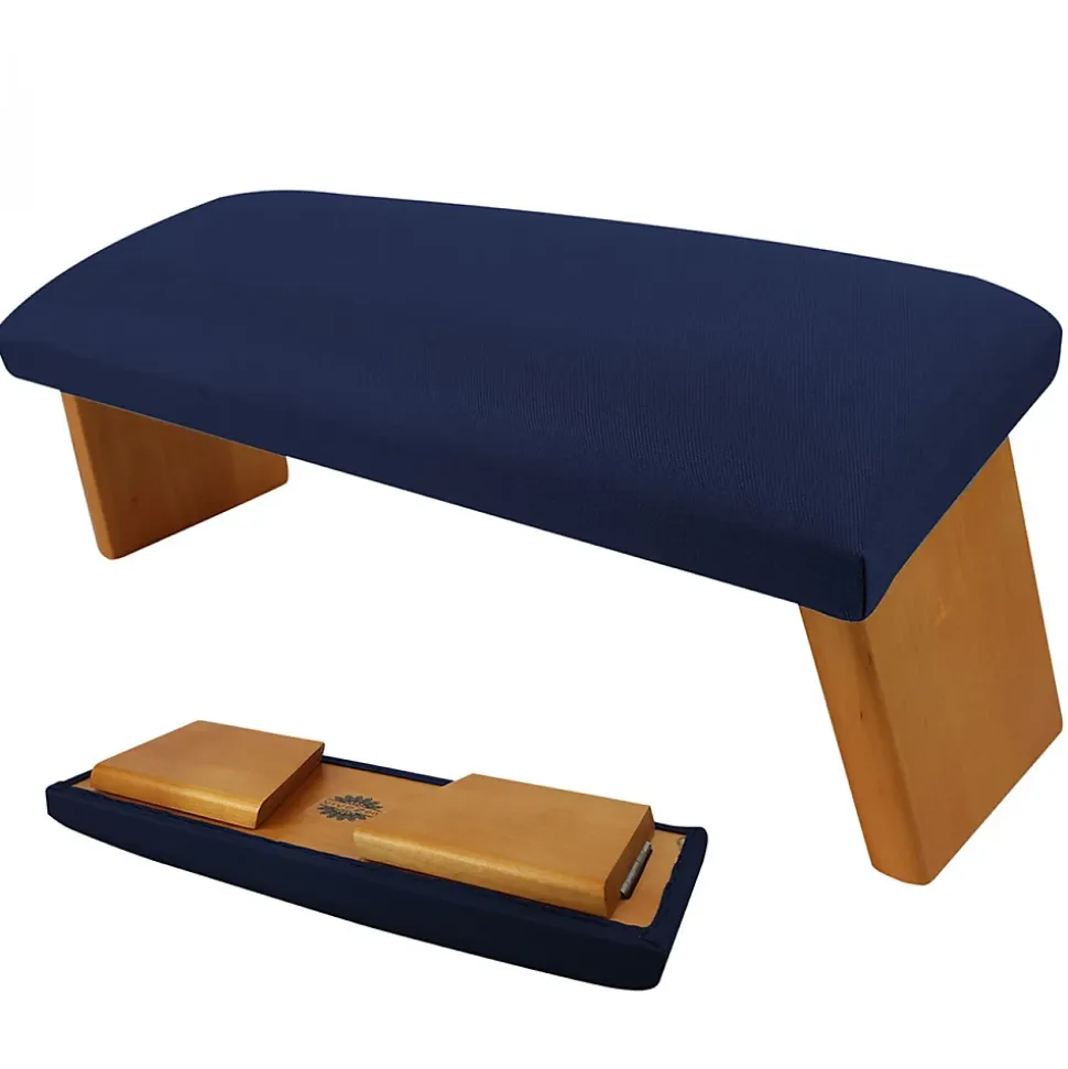 Banc, tabouret de méditation, yoga pliant en bois - Prune - Vivezen