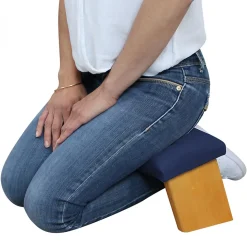 Banc, tabouret de méditation, yoga pliant en bois - Prune - Vivezen