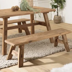 Banc 140x30cm bois pin recyclé