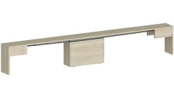 Banc Yutu, Siège pour table à manger, Banc simple extensible, 290x25h45 cm, Olmo