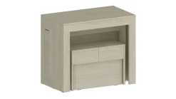 Banc Yutu, Siège pour table à manger, Banc simple extensible, 290x25h45 cm, Olmo