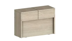 Banc Yutu, Siège pour table à manger, Banc simple extensible, 290x25h45 cm, Olmo