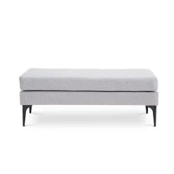 Banc/bout de lit MAX tissu gris clair