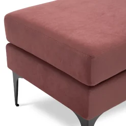Banc/bout de lit MAX velours vieux rose