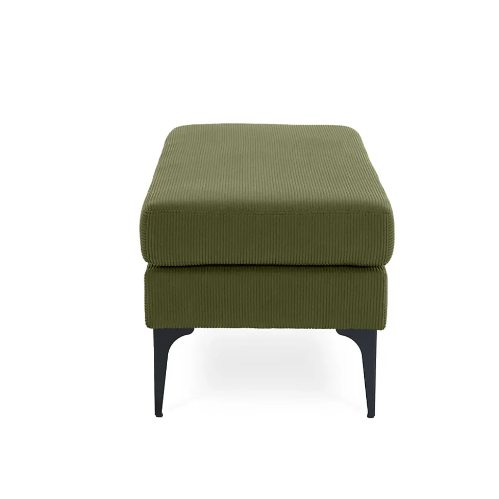 Banc/bout de lit MAX velours côtelé kaki