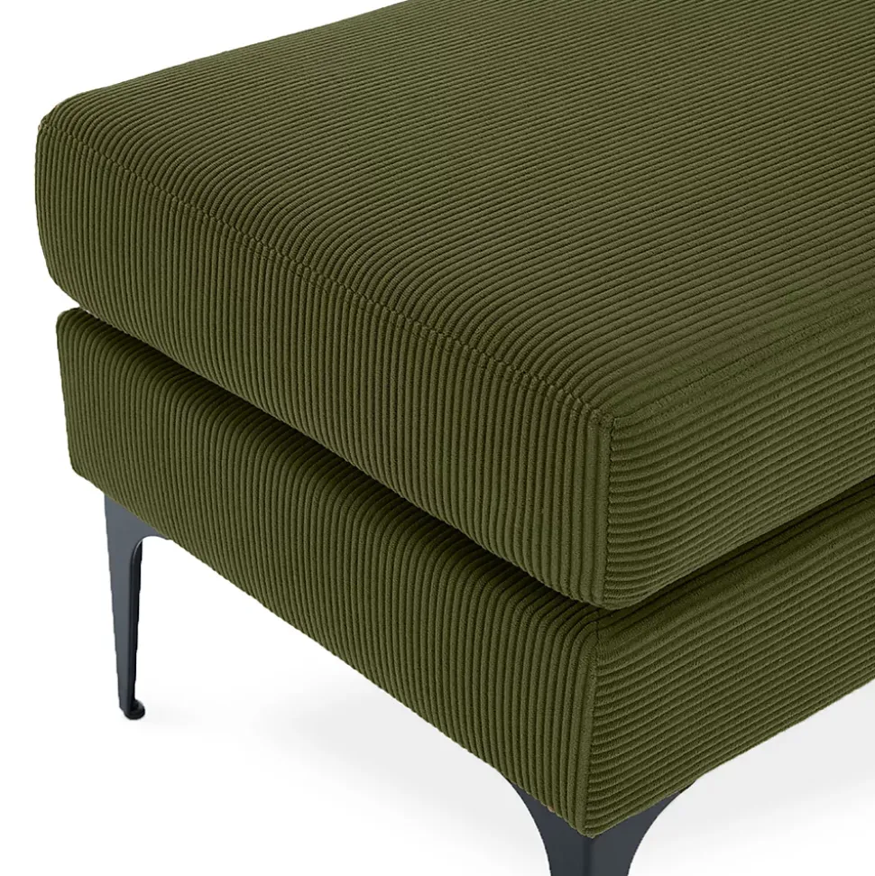 Banc/bout de lit MAX velours côtelé kaki