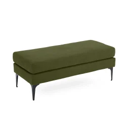 Banc/bout de lit MAX velours côtelé kaki