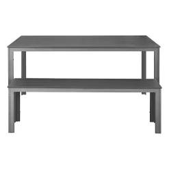 Bancs à Lattes Valletta Gris - Lot de 2 - Bolero