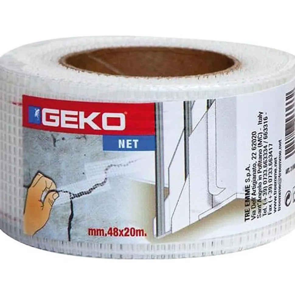 Bande Adhésive - GEKO - Anti-fissures Plâtre - 48mm - 20m - 100% fibre de verre