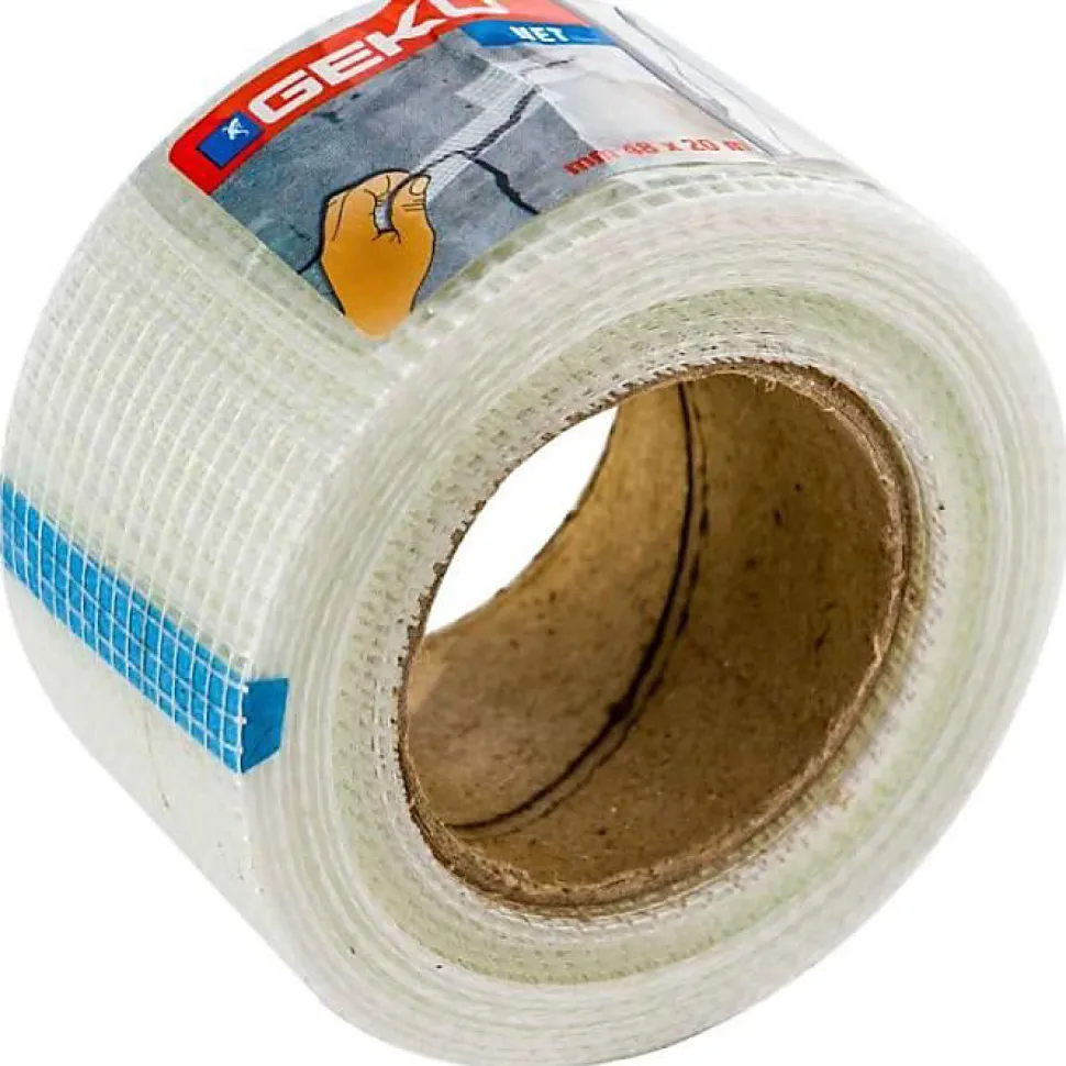 Bande Adhésive - GEKO - Anti-fissures Plâtre - 48mm - 20m - 100% fibre de verre