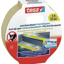 Bande antidérapante tesa 55580-00000-11 blanc 5 m x 25 mm, PVC, adhésif polyacrylate