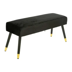 Banquette Salome noir - velours - Atmosphera