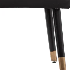 Banquette Salome noir - velours - Atmosphera