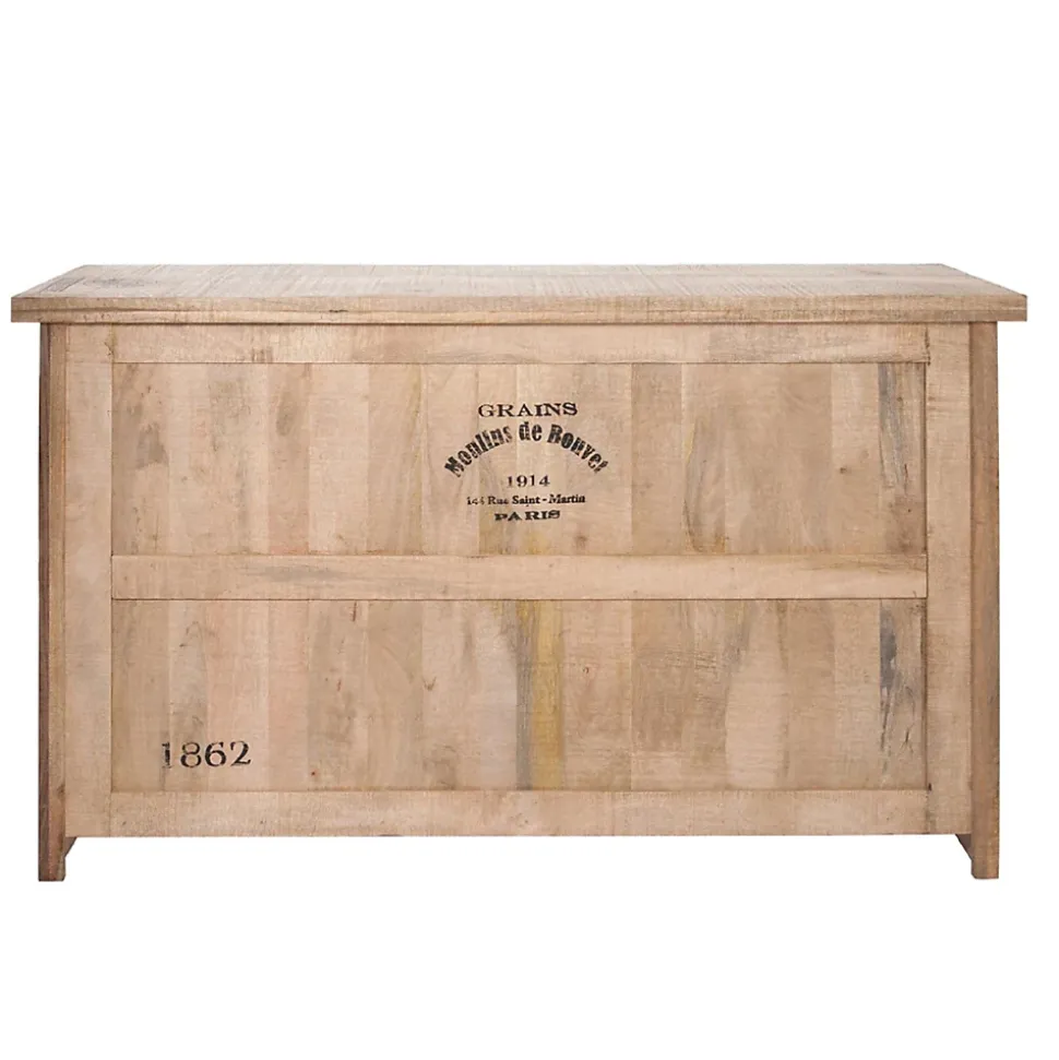Bar en bois clair 3 tiroirs 2 tablettes - CASIMIR