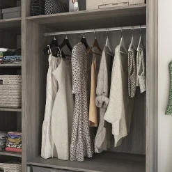 Barre de penderie en acier gris GoodHome Atomia 100 cm