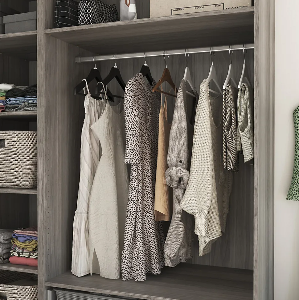 Barre de penderie en acier gris GoodHome Atomia 100 cm