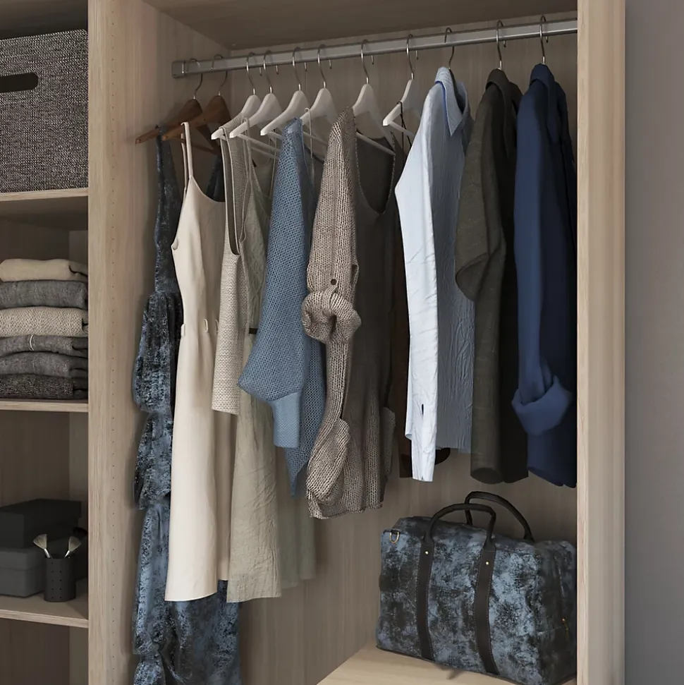 Barre de penderie en acier gris GoodHome Atomia 100 cm