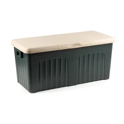 Baule Asco, Conteneur de rangement polyvalent, Coffre moderne, 100% Made in Italy, 125x57h56 cm, Gris