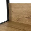 Bibliotheque murale industrielle sur pied Noire 70 cm façade Chêne Artisan 6 étagères 70x32x192 cm