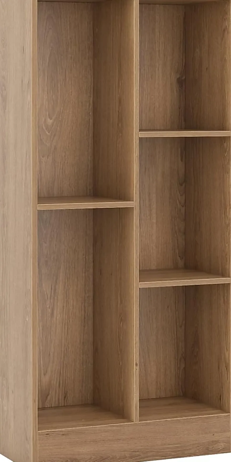 Bibliothèque à 5 Cubes Ouverts 50 x 24 x 104 cm avec Dispositif Anti-basculement Naturel