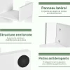 Bibliothèque à 8 Niveaux Forme Arbre Charge 80kg étagère de Rangement de Bureau avec Dispositif Anti Basculement Blanc