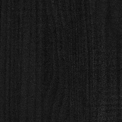 Bibliothèque à 2 niveaux Noir 80x30x70 cm Bois de pin massif vidaXL