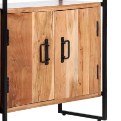 Bibliothèque à 4 niveaux 124x30x180 cm Bois d'acacia massif vidaXL