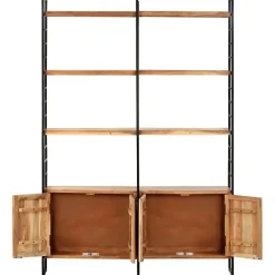 Bibliothèque à 4 niveaux 124x30x180 cm Bois d'acacia massif vidaXL