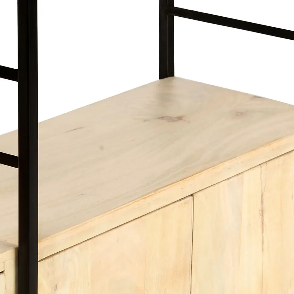Bibliothèque à 4 niveaux 80x30x180 cm Bois de manguier massif vidaXL